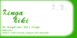 kinga niki business card